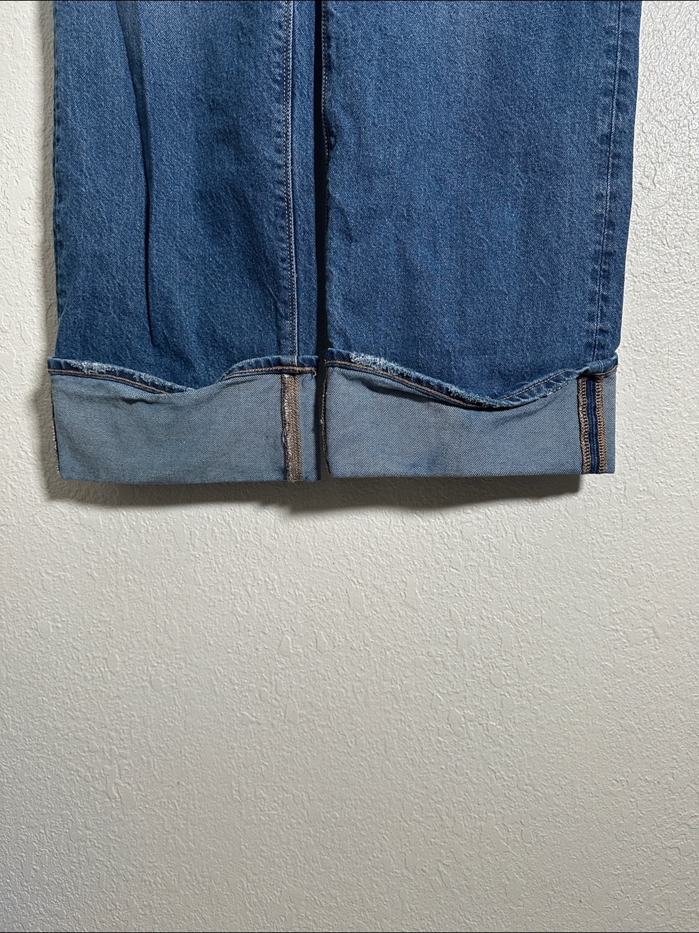 American Eagle Stovepipe Jeans Women’s Size 6 Long Wide Cuff Stretch Denim - Picture 3 of 9